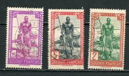 SOUDAN (RF) - BATELIER DU NIGER - N° Yvert 80+84+86 Obli. - Used Stamps