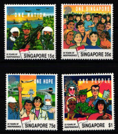 Singapur 607-610 A Postfrisch 25 Jahre Unabhängigkeit #NF095 - Singapore (1959-...)