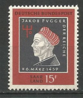 Saarland 1959 Mint Stamp MNH(**) - Nuovi