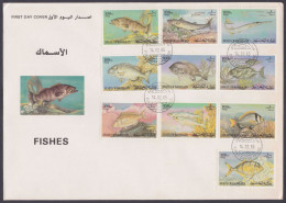 Bahrain 1985 FDC Coastal  Fish, Fishes, Marine Life, First Day Cover - Bahrein (1965-...)