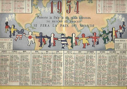 Calendrier Année 1954 - Tamaño Grande : 1941-60