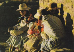 BOLIVIA, Andean Women   - Used  Postcard - Animals - CENA - Bolivien