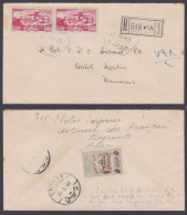 Lebanon 1948 Used Registered Cover To Colonel Harmar, British Legation, Damascus, Syria - Líbano