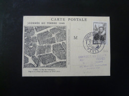 Carte Locale Poste Aux Lettres Journée Du Timbre Paris 1946 (ex 2) - Briefe U. Dokumente