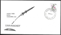 Australia Space Cover 1971. UAR Upper Atmosphere Rocket Launch Woomera - Ozeanien