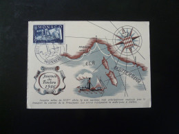 Carte Maximum Card Bateau Poste Journée Du Timbre Monaco 1946 (ex 1) - Maximum Cards