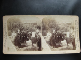 REAL PHOTO. STEREO. STROHMEYER & WYMAN.    A Buddhist Burial,Kobe - Kobe