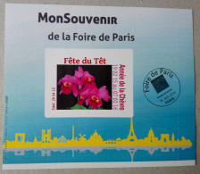 ST10b2 : Foire De Paris 2015 - Orchidée / Fête Du Têt Avec Le TAD En Date Du 29 AVRIL (autocollant / Autoadhésif) - Autres & Non Classés