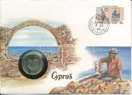 Ciprus 1983. 20c Felbélyegzett Borítékban Bélyegzéssel T:UNC Cyprus 1983. 20 Cents In Coin Envelope With Stamp And Cance - Sin Clasificación