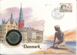 Dánia 1985. 1K Felbélyegzett Borítékban, Bélyegzéssel T:UNC Denmark 1985. 1 Krone In Envelope With Stamp And Cancellatio - Sin Clasificación