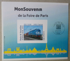 ST10b2 : Foire De Paris 2015 - Train 2D2 9100 Avec Le TAD En Date Du 29 AVRIL (autocollant / Autoadhésif) - Andere & Zonder Classificatie