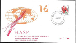 Australia Space Cover 1971. UAR Rocket "HASP 16" Launch. Woomera - Ozeanien