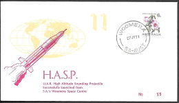 Australia Space Cover 1971. UAR Rocket "HASP 11" Launch. Woomera - Ozeanien