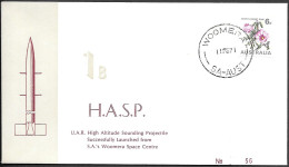 Australia Space Cover 1971. UAR Rocket "HASP 1B" Launch. Woomera - Ozeanien