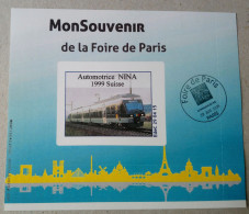 ST10b2 : Foire De Paris 2015 - Train Automotrice NINA Avec Le TAD En Date Du 29 AVRIL (autocollant / Autoadhésif) - Andere & Zonder Classificatie