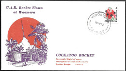 Australia Space Cover 1973. UAR Rocket Cockatoo Launch. Woomera - Ozeanien