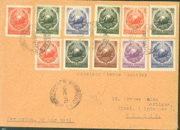 Republica Populara Romania YT N°1098 1099 1100 1101 1102 1103 CAD Bucarest 17 NOV 1950 ? Par Avion - Covers & Documents