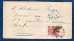 Argentina (Admon Correos Pilar) To France, 1890, Via Ship Ligne J   (071) - Storia Postale