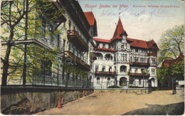 T3 1924 Baden Bei Wien, Kurhaus Schloss Gutenbrunn / Spa, Castle (EB) - Sin Clasificación