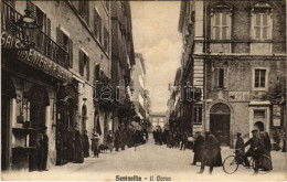 * T2/T3 1912 Senigallia, Il Corso, Marsala Florio, Farmacia, Deposito Di Acque Di Montecatini, Salsamenteria A. Vecchi / - Sin Clasificación