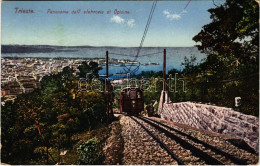 T2/T3 1913 Trieste, Trieszt; Panorama Dall' Elettrovia Di Opicina / Trieste-Opicina Tramway, Tram, Electric Railway (EK) - Sin Clasificación