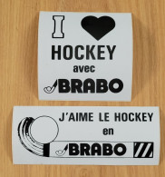 Lot De 2 Autocollants Vintage Brabo Hockey Sur Gazon - Adesivi