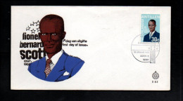 ANTILLES NEERLANDAISES FDC 1974 LIONEL BERNARD SCOTT - Curazao, Antillas Holandesas, Aruba