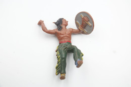 Elastolin, Lineol Hauser, Indian, H=70mm, Plastic - Vintage Toy Soldier - Small Figures