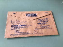 Publicité TUNISIE CONTACT Sur Enveloppe Chèques Postaux - Andere & Zonder Classificatie