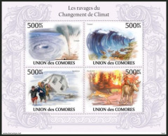 Comoros 2010 MNH SS, Natural Disaster, Tornado, Tsunami, Floods, Forest Fire, Environment - Protection De L'environnement & Climat