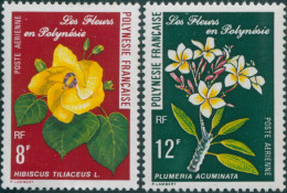 French Polynesia 1977 Sc#C150-C151,SG258-259 Polynesian Flowers Set MNG - Sonstige & Ohne Zuordnung