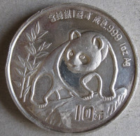 Chine 10 Yuan 1990 , Panda , En Argent , KM# 276 - China