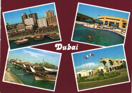 MULTIPLE VIEWS, ARCHITECTURE, BOATS, PORT, SPA, UMBRELLA, POOL, FLAGS, DUBAI, POSTCARD - Dubai