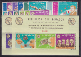 Ecuador Raumfahrt, Telekommunikation Mi.-Nr.1190-1195,1208-1213, Blocks 14,16 ** - Altri & Non Classificati