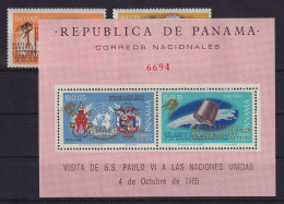 Panama 1965 Papstbesuch Paul VI. - Kommunikationssatellit Mi.-Nr. Block 46 A ** - Altri & Non Classificati