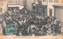 CHAMBON-sur-VOUEIZE (Creuse) - Le Marché - Voyagé (2 Scans) - Chambon Sur Voueize