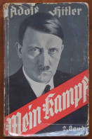 RARE. TOME 2 DE MEIN KAMPF PAR ADOLF HITLER. E.O. DE 1933. EHER NACHFOLGER A MUNICH. ALLEMAGNE. - Livres Anciens