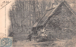 Environs De BENEVENT-l'ABBAYE (Creuse) - Sabotier Dans La Forêt - Précurseur Voyagé 1904 (2 Scans) - Benevent L'Abbaye