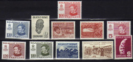 Groenland - (1977-78 ) - Artisanat  - Faune -  Sites - Margrethe II - Neufs** - MNH - Unused Stamps