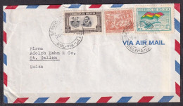 BOLIVIA. 1955/LaPaz, Mixed-franking Envelope/PLASTIC ITDA, Fabrica Nacional. - Bolivien