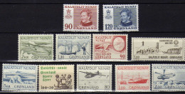 Groenland - (1974-77) - Transports - Faune -  Sites - Margrethe II - Neufs** - MNH - Unused Stamps