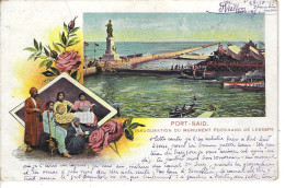 PORT SAID - EGYPTE - Inauguration Du Monument De Ferdinand De Lesseps - 1919 - Port Said