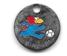 Jeton  De  Caddie  Sport  Foot - Ball  COUPE  DU  MONDE  1998  Avec La Mascotte  Recto  Verso - Trolley Token/Shopping Trolley Chip