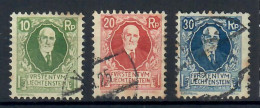 LIECHTENSTEIN 1925 N. 72/74  PRINCIPE GIOVANNI II SERIE COMPLETA USATA - Usati