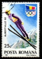 ROUMANIE     -  1992  .   SAUT  A    SKI    -    Oblitéré. - Sci