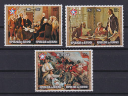 BURUNDI 1976, Sc #C244-C246, Anniversary Of American Revolution, MNH - Unused Stamps