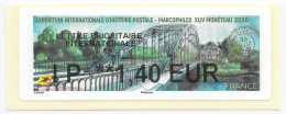 FRANCE LISA 2020 Timbre Distributeur Libre Service Affranchissement LSA HISTOIRE MARCOPHILEX MONETEAU IP 1,40 € - 2010-... Geïllustreerde Frankeervignetten
