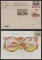 EXPOSITION DE PHILATELIQUE DE LYON - CACHET ROUGE + VIGNETTE AVION / 1931 CARTE POSTALE ILLUSTREE NUMEROTEE (ref 6110) - Storia Postale