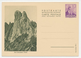 Postal Stationery Liechtenstein 1940 Mountain - Three Sister Towers - Altri & Non Classificati