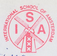 Meter Cover Netherlands 1987 Windmill - International School Of Amsterdam - Mulini